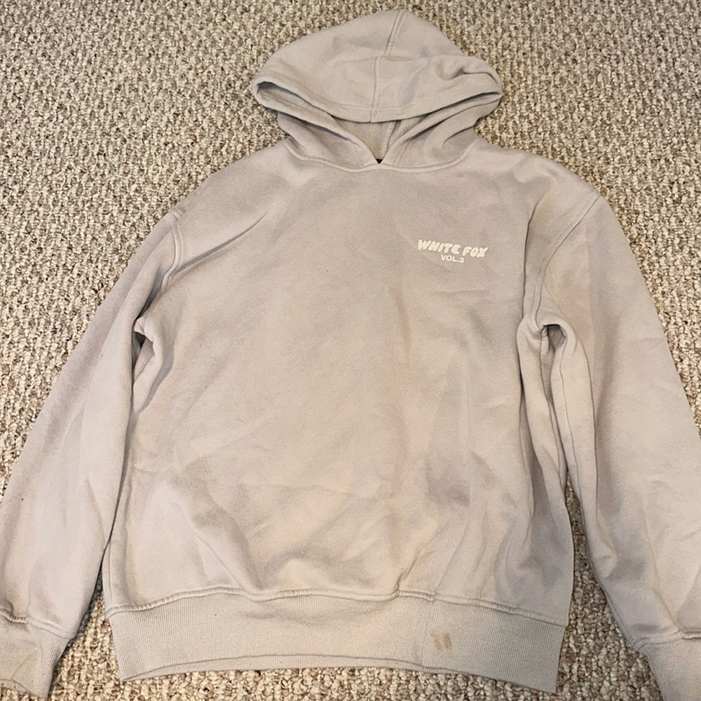 White Fox light grey hoodie